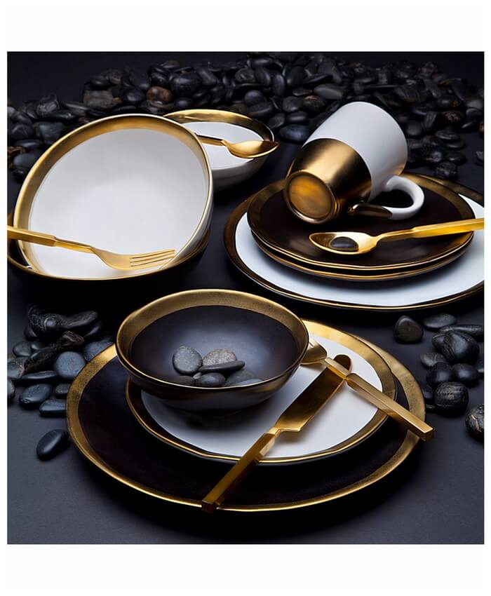 Godinger Golden Onyx Dinnerware Collection
